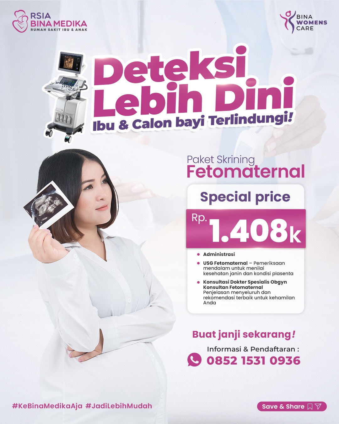 Paket USG Fetomaternal RSIA Bina Medika